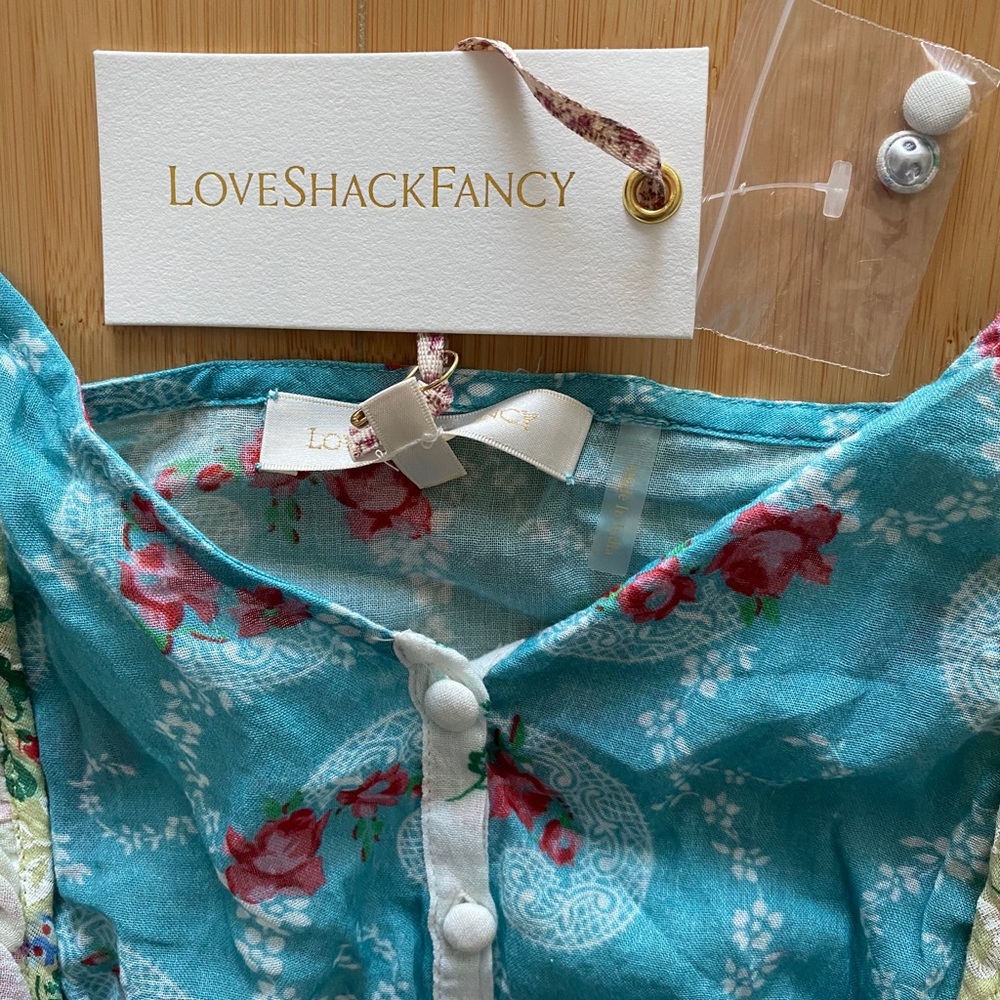 LoveShackFancy Phyllis Tiered Mini Dress M - Picture 10 of 12
